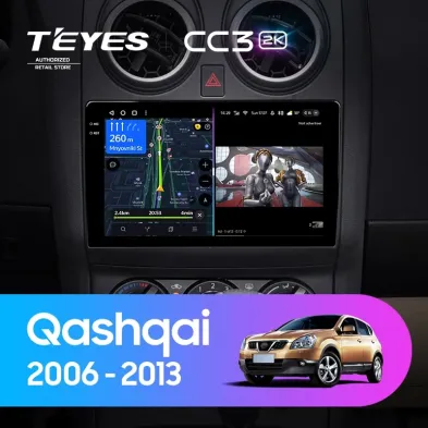 Штатная магнитола Teyes CC3 2K 4/64 Nissan Qashqai 1 J10 (2006-2013) F2