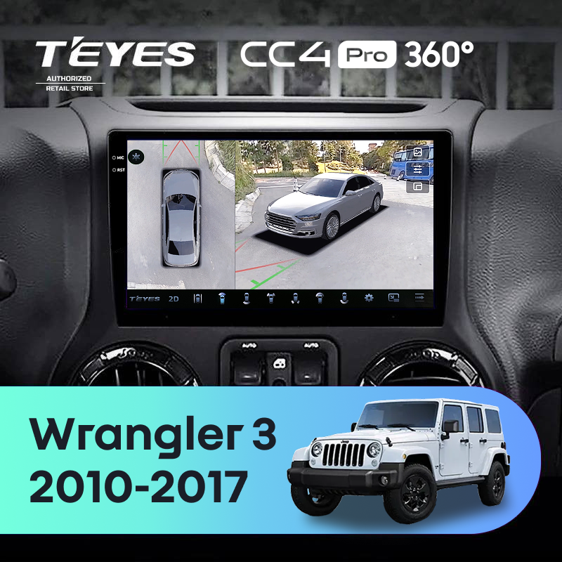 Штатная магнитола Teyes CC4 Pro 360 12/256 Jeep Wrangler 3 JK (2010-2017) L14