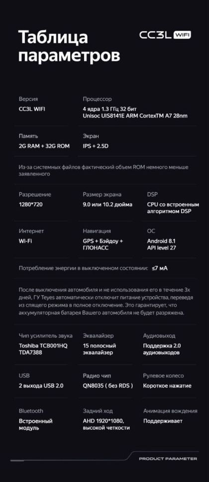 Штатная магнитола Teyes CC3L WiFi 2/32 Volkswagen Jetta 5 (2005-2010)