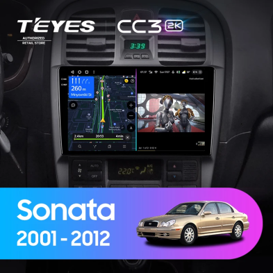 Штатная магнитола Teyes CC3 2K 360 6/128 Hyundai Sonata EF рестайлинг (2001-2012)