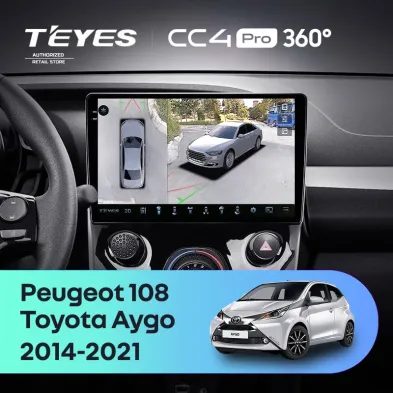 Штатная магнитола Teyes CC4 Pro 360 8/128 Toyota Aygo B40 (2014-2021) F1