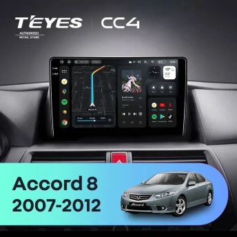 Штатная магнитола Teyes CC4 8/128 Honda Accord 8 (USA) (2007-2012)