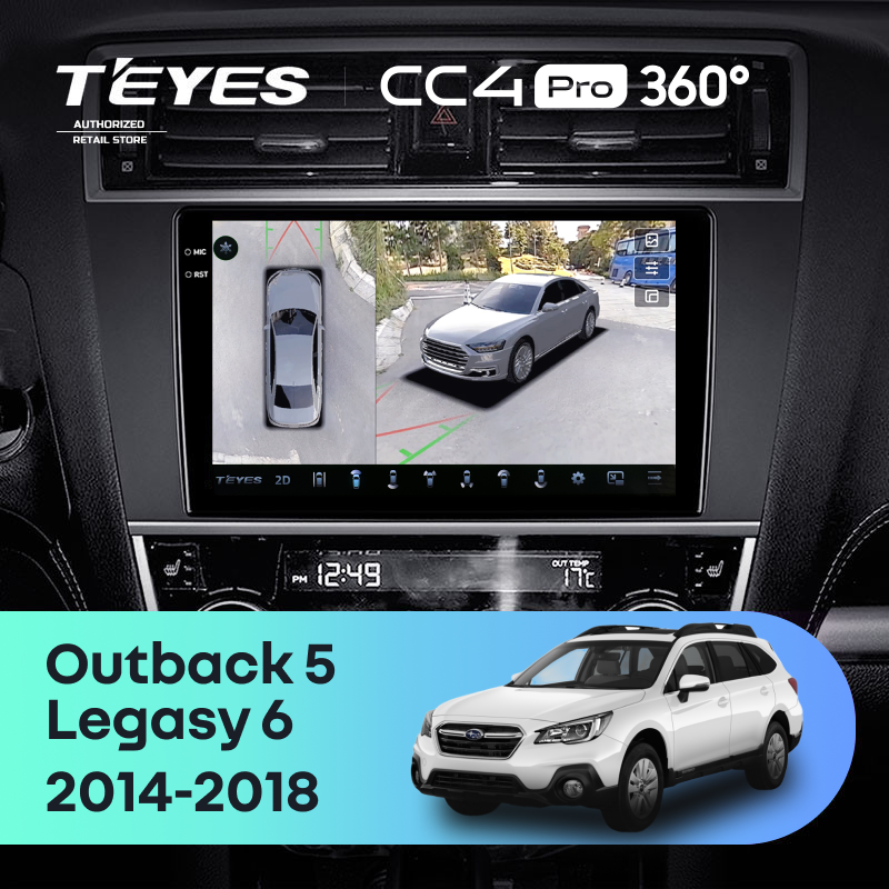 Штатная магнитола Teyes CC4 Pro 360 12/256 Subaru Outback 5 (2014-2018)