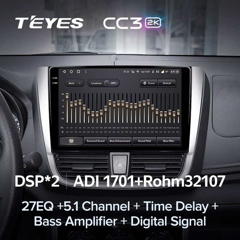 Штатная магнитола Teyes CC3 2K 4/32 Toyota Yaris L (2016-2019)