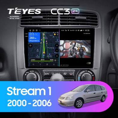 Штатная магнитола Teyes CC3 2K 4/32 Honda Stream 1 (2000-2006)