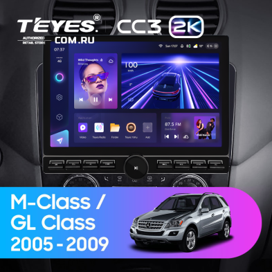 Штатная магнитола Teyes CC3 2K 6/128 Mercedes-Benz GL-Class (2005-2009) F3 (13" с кнопками) (Матовая)