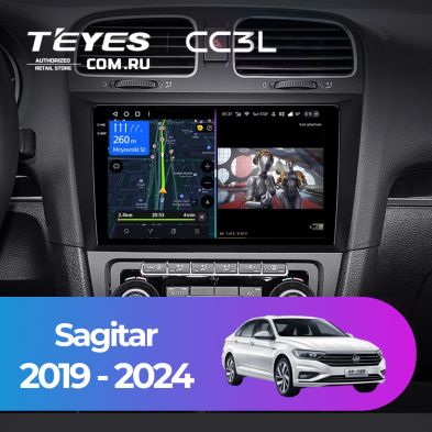 Штатная магнитола Teyes CC3L 4/32 Volkswagen Sagitar (2019-2024)