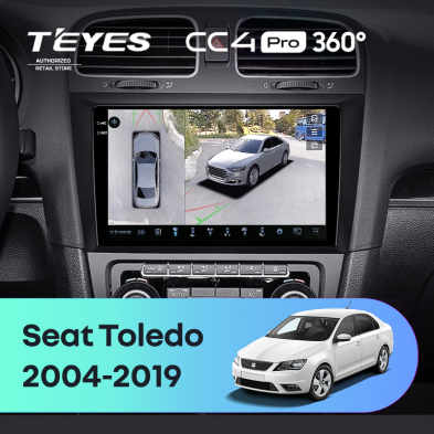 Штатная магнитола Teyes CC4 Pro 360 8/128 Seat Toledo (2004-2019)