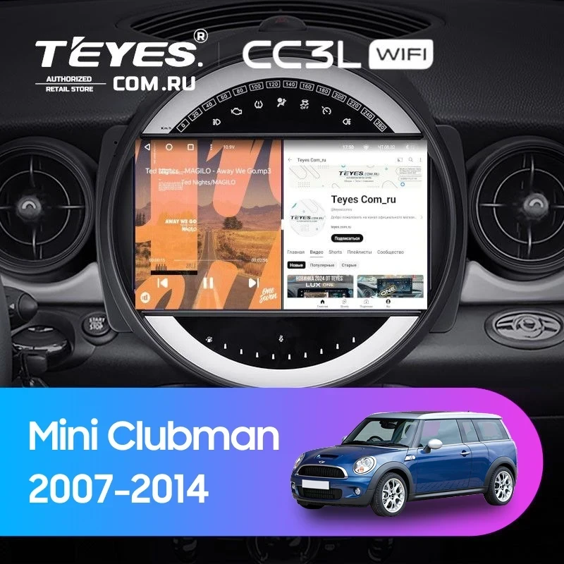 Штатная магнитола Teyes CC3L WiFi 2/32 Mini Clubman 1 R55 (2007-2014) F1