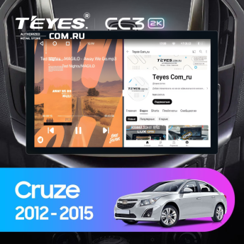 Штатная магнитола Teyes CC3 2K 4/32 Chevrolet Cruze J300 J308 (2012-2015) (13") (черная)