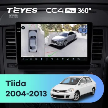 Штатная магнитола Teyes CC4 Pro 360 8/128 Nissan Tiida C11 (2004-2013) F1