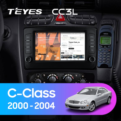 Штатная магнитола Teyes CC3L 4/32 Mercedes-Benz C-Class 2 S203 CL203 W203 C203 (2000-2004) 7"