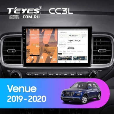 Штатная магнитола Teyes CC3L 4/32 Hyundai Venue (2019-2020) Правый руль