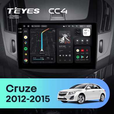 Штатная магнитола Teyes CC4 6/64 Chevrolet Cruze J300 J308 (2012-2015) F3