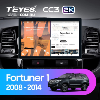 Штатная магнитола Teyes CC3 2K 6/128 Toyota Fortuner (2008-2014) F1 (11")