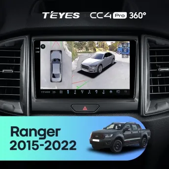 Штатная магнитола Teyes CC4 Pro 360 8/128 Ford Ranger P703 (2015-2022) Тип-A