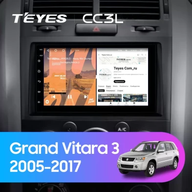 Штатная магнитола Teyes CC3L 4/32 Suzuki Grand Vitara 3 (2005-2017) 7"