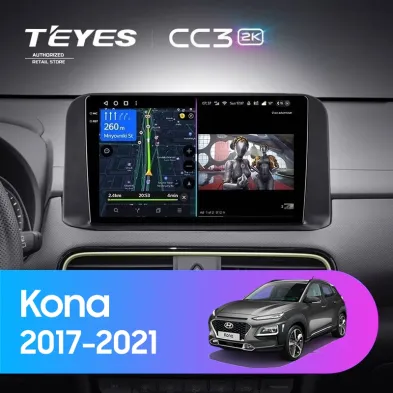 Штатная магнитола Teyes CC3 2K 360 6/128 Hyundai Kona (2017-2021)