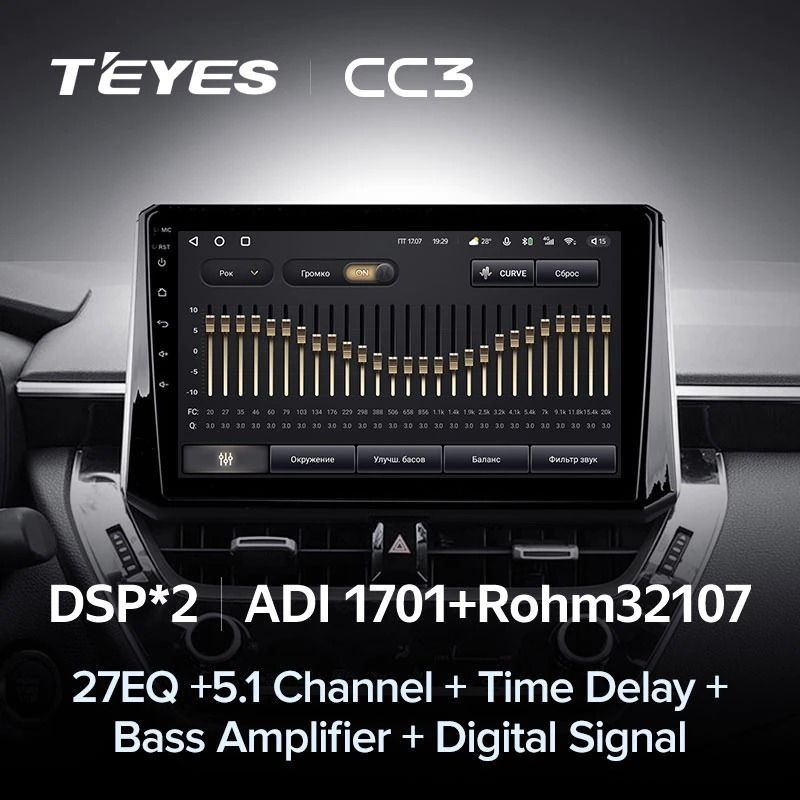 Штатная магнитола Teyes CC3 4/32 Toyota Corolla 12 (2018-2020) Тип-A