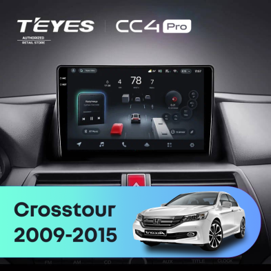 Штатная магнитола Teyes CC4 Pro 8/128 Honda Crosstour 1 TF (2009-2015)