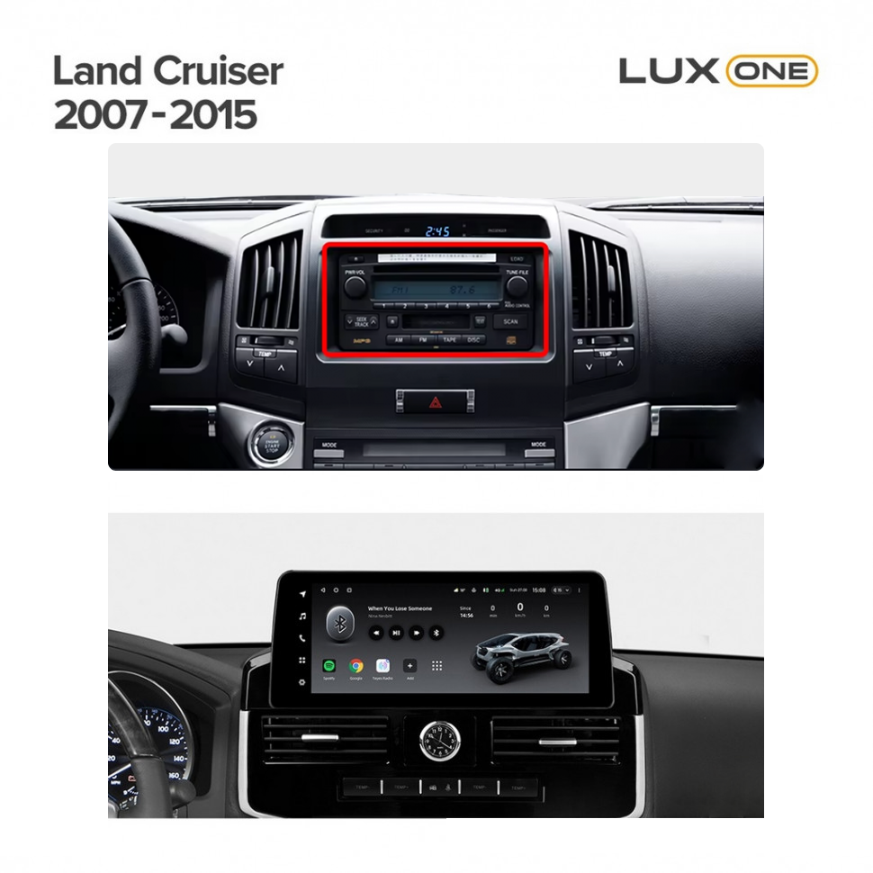 Штатная магнитола Teyes LUX ONE 4/32 Toyota Land Cruiser 200 (2007-2015) Тип-D