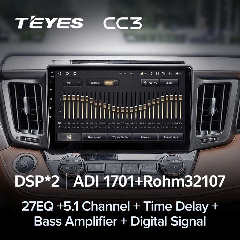 Штатная магнитола Teyes CC3 4/32 Toyota RAV4 (2012-2018)