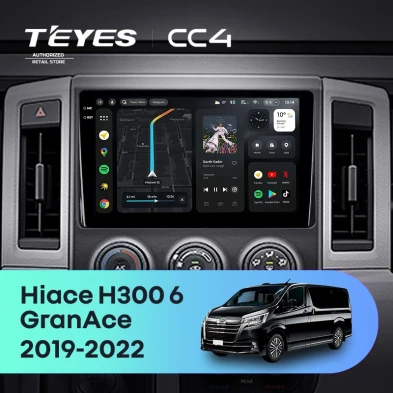 Штатная магнитола Teyes CC4 8/128 Toyota Hiace H300 VI (2019-2022) Тип-B