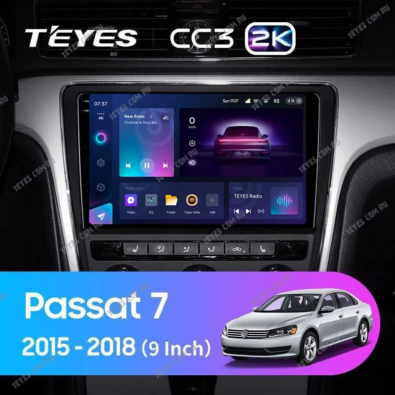 Штатная магнитола Teyes CC3 2K 4/64 Volkswagen Passat 7 B7 (2015-2018) F1