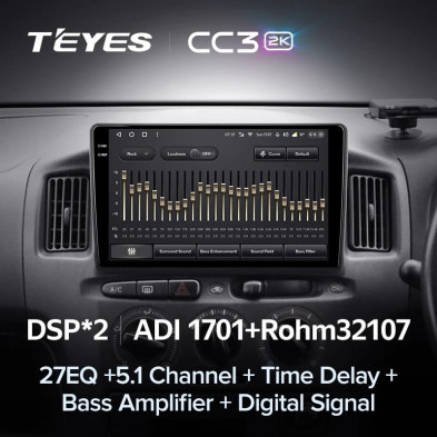 Штатная магнитола Teyes CC3 2K 6/128 Toyota Probox XP50 XP160 (2002-2014) Правый руль