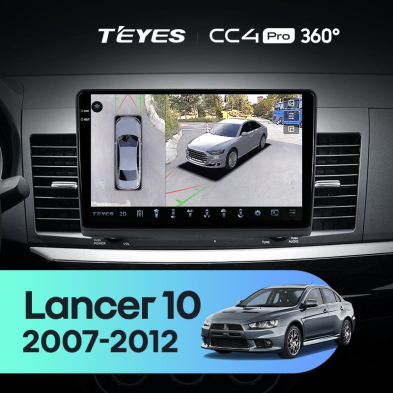 Штатная магнитола Teyes CC4 Pro 360 8/128 Mitsubishi Lancer 10 CY (2007-2012) Тип-B