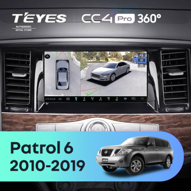 Штатная магнитола Teyes CC4 Pro 360 12/256 Nissan Patrol 6 Y62 (2010-2019)