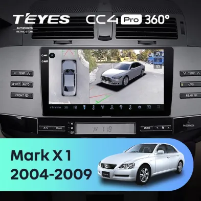 Штатная магнитола Teyes CC4 Pro 360 12/256 Toyota Mark X X120 (2004-2009) Правый руль