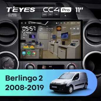 Штатная магнитола Teyes CC4 Pro 12/256 Citroen Berlingo 2 B9 (2008-2019) (11")