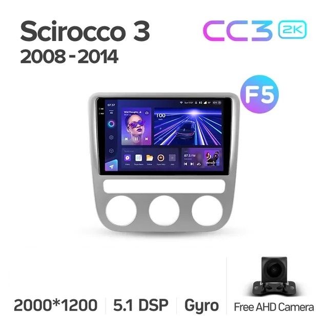 Штатная магнитола Teyes CC3 2K 4/32 Volkswagen Scirocco 3 Mk3 (2008-2014) F5