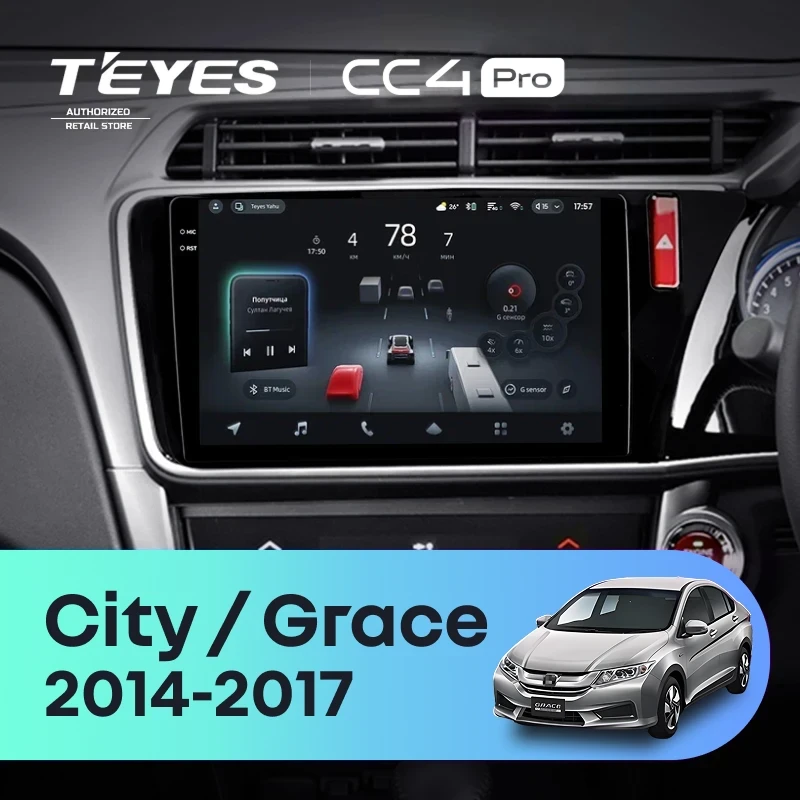 Штатная магнитола Teyes CC4 Pro 12/256 Honda City (2014-2017) Тип-B Правый руль