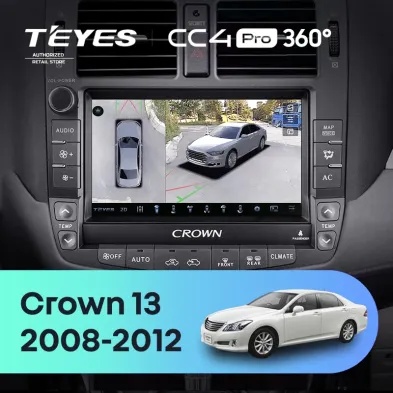 Штатная магнитола Teyes CC4 Pro 360 12/256 Toyota Crown 13 S200 (2008-2012) Тип-B