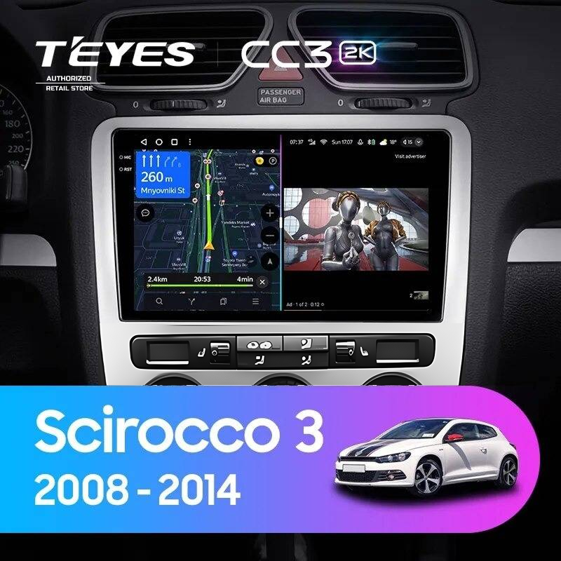 Штатная магнитола Teyes CC3 2K 4/64 Volkswagen Scirocco 3 Mk3 (2008-2014) F5