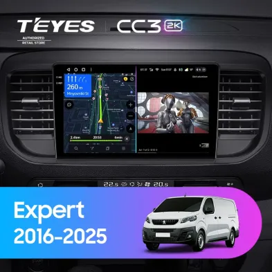 Штатная магнитола Teyes CC3 2K 360 6/128 Peugeot Expert (2016-2025)