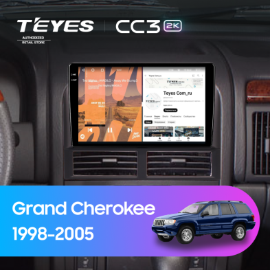 Штатная магнитола Teyes CC3 2K 4/64 Jeep Grand Cherokee 2 WJ (1998-2005)