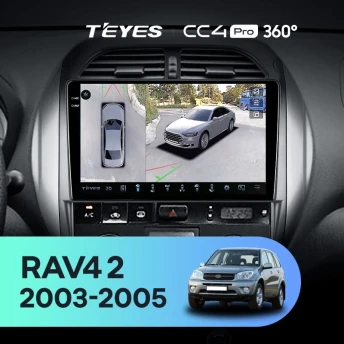 Штатная магнитола Teyes CC4 Pro 360 12/256 Toyota RAV4 2 CA20 CA20W XA20 (2003-2005) F4