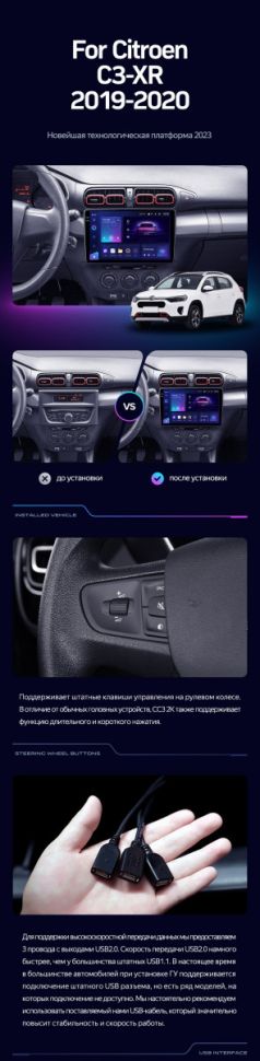 Штатная магнитола Teyes CC3 4/32 Citroen C3-XR (2019-2020) F1