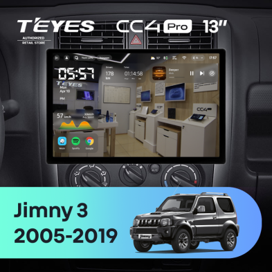 Штатная магнитола Teyes CC4 Pro 8/128 Suzuki Jimny 3 (2005-2019) (13")