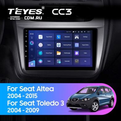 Штатная магнитола Teyes CC3 4/32 Seat Altea 5P (2004-2015) Правый руль