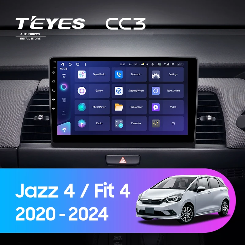 Штатная магнитола Teyes CC3 4/32 Honda Jazz 4 (2020-2024) Тип-B Правый руль