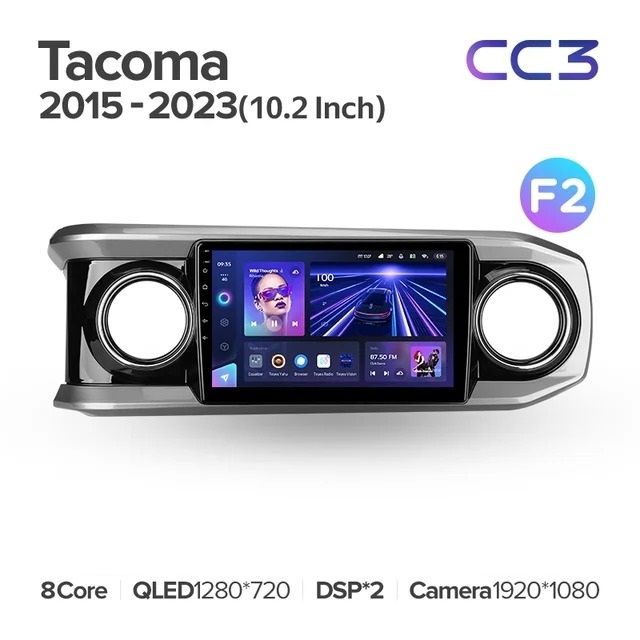 Штатная магнитола Teyes CC3L 4/64 Toyota Tacoma N300 (2015-2023) F2