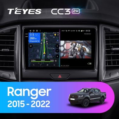 Штатная магнитола Teyes CC3 2K 6/128 Ford Ranger P703 (2015-2022) Тип-A