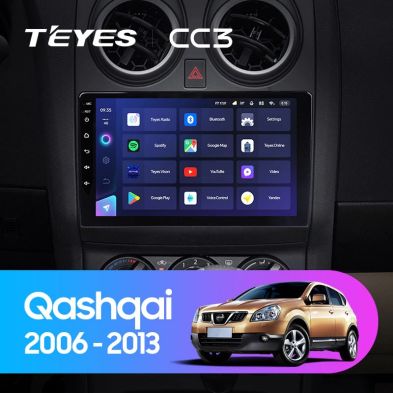 Штатная магнитола Teyes CC3 6/128 Nissan Qashqai 1 J10 (2006-2013) F1