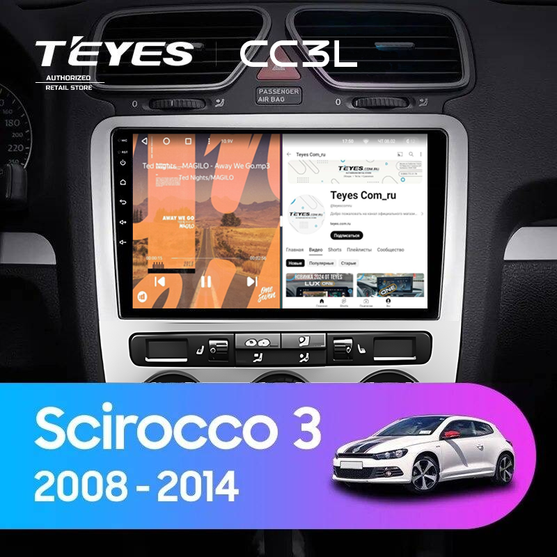 Штатная магнитола Teyes CC3L 4/32 Volkswagen Scirocco 3 Mk3 (2008-2014) F5