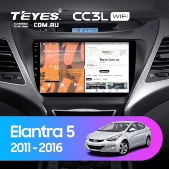 Штатная магнитола Teyes CC3L WiFi 2/32 Hyundai Elantra 5 JK GD MD UD (2010-2016) F1