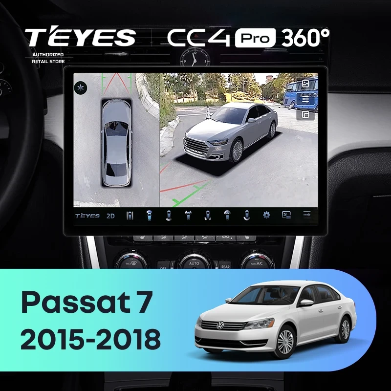 Штатная магнитола Teyes CC4 Pro 360 12/256 Volkswagen Passat 7 B7 NMS (2015-2018) F2 (13")